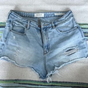 Pacsun high waisted light denim shorts